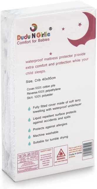 Dudu N Girlie Chicco Next To Me Crib Waterproof Mattress Protector Fitted Sheet