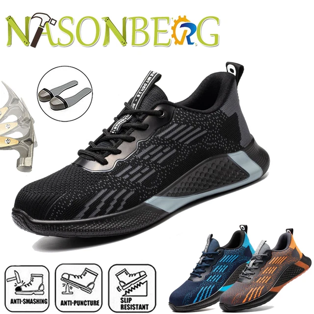 MENS SAFETY TRAINERS Steel Toe cap Womens Work Shoes Outdoor Sports ...