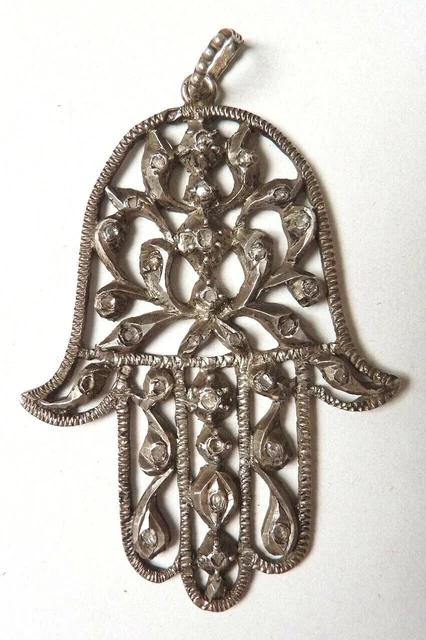 Pendentif Main De Fatma (Hamsa) En Argent Massif 925 - Occasion