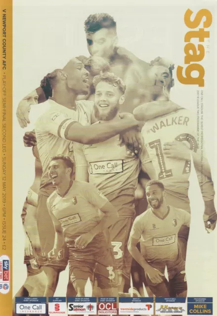 * 2018/19 - Mansfield Town Home Programmes - Choose From List *