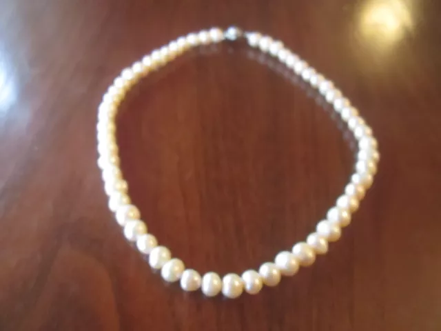VINTAGE TENG YUE Peach Freshwater Pearl Necklace 18 Signed 18.95 PicClick