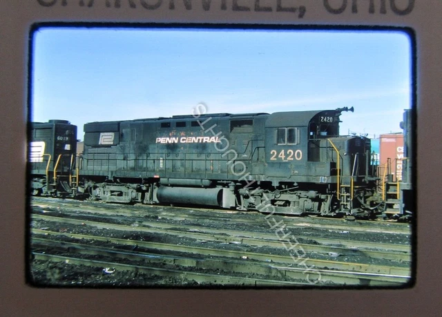 Original  '75 Kodachrome Slide PC Penn Central 2420 C425 Sharonville, OH   38B15