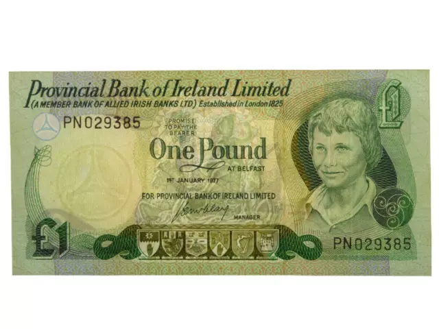 Ireland 1977 One Pound Banknote in Uncirculated Condition