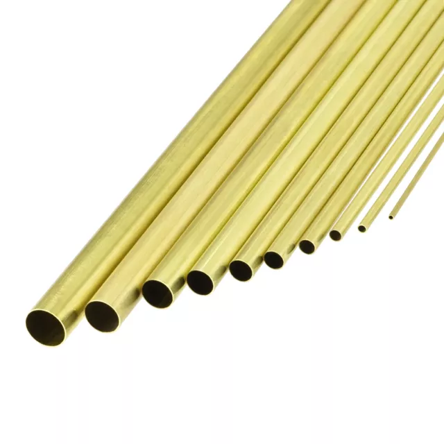 10Pcs Brass Tube 1.5mm-11mm OD X 0.2mm Wall Thickness 300mm Length Tubing