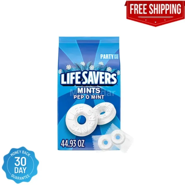 Life Savers Pep-O-Mint Breath Mints Hard Candy, Party Size - 44.93 oz