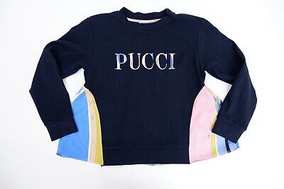 Emilio PUCCI Kids Bambina Outfit Set Età 10 ANNI Maglione Top Leggings Blu Stampato 2