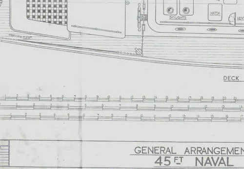"45 Foot Naval Steam Pinnace" Model Ship Plan, Produced By Harold Underhill