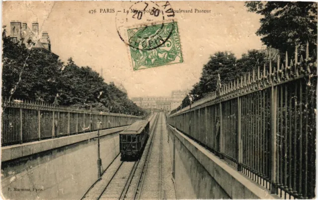 CPA Paris 15e Paris-Le Métropolitain, Boulevard Pasteur (311635)
