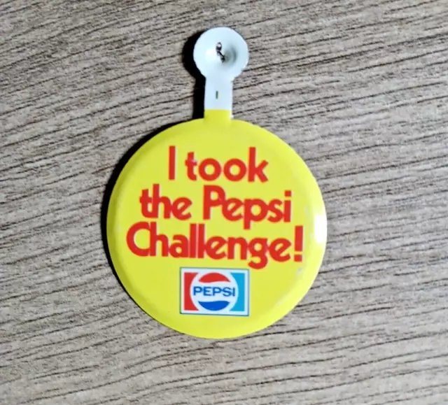 Vintage Pepsi Tab Back Pin I Took The Pepsi Challenge