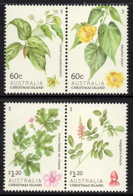 Christmas Island 2013 " Flowering Shrubs" Set Mnh