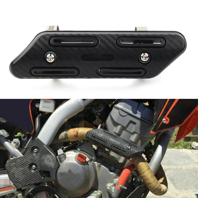 Universal Exhaust Muffler Pipe Heat Shield Cover Heel Guard Motor Chrome Black Universal Exhaust Muffler Pipe Heat Shield Cover Heel Guard Motor Chrome Black