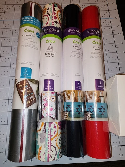 NIP Cricut 4 Roll Vinyl Bundle With Iron On And Removable