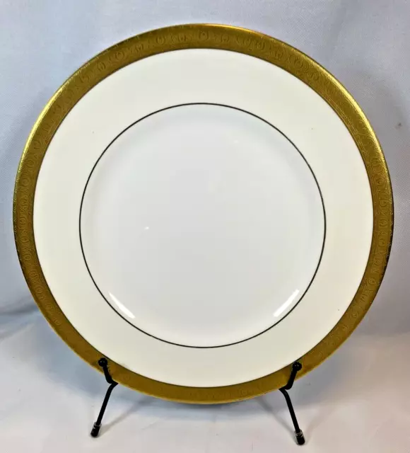 Minton K-159 "Buckingham" 10-1/2" Dinner Plate(s) - Heavy Gold Rim