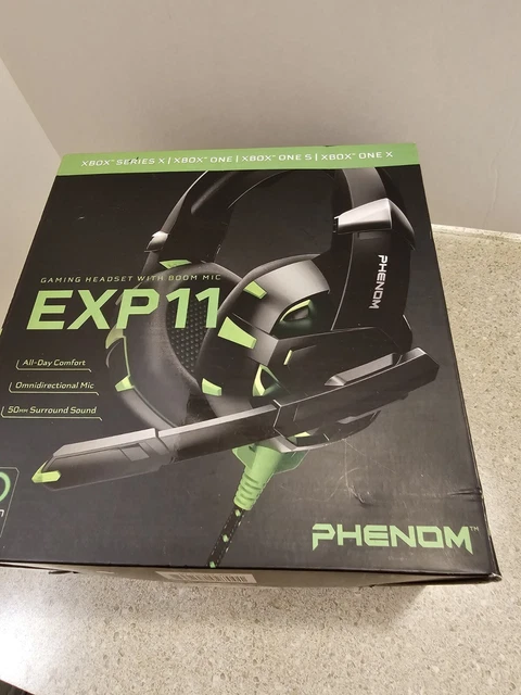 EVO CORE PHENOM Steel Black Gaming LED Headset w Fixed Boom mic