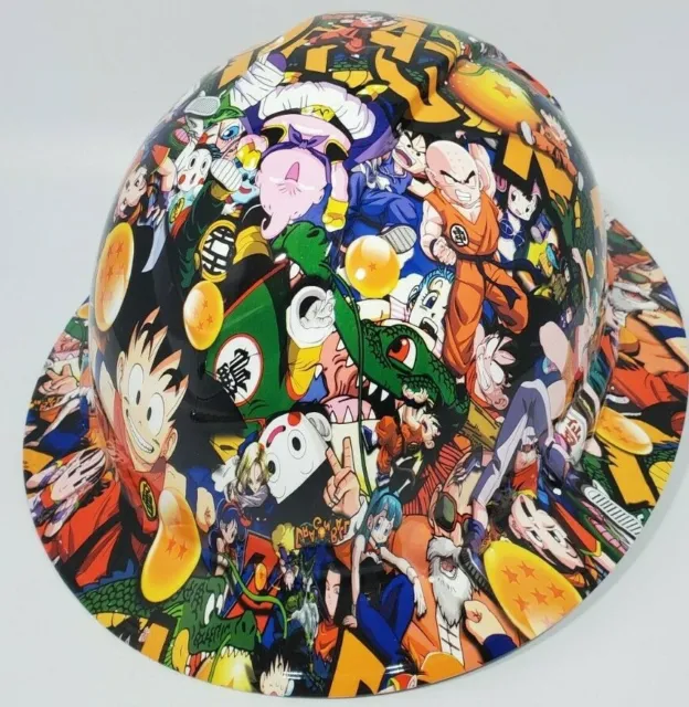 Vented New Full Brim Hard Hat Custom Hydro Dipped DRAGON BALL Z ANIME