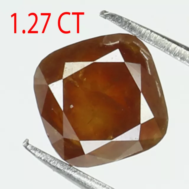 1.27 Ct Natural Loose Cushion Shape Diamond 5.30 MM Brown Color Diamond KDN9211 2