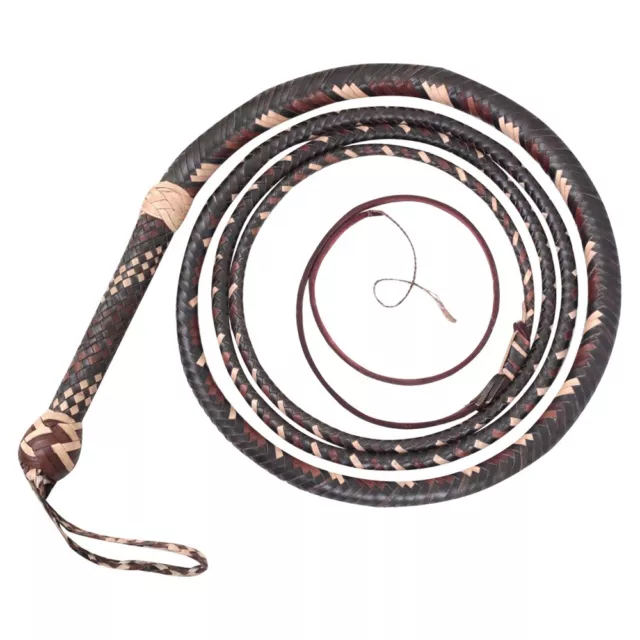 Genuine Kangaroo Hide Leather Bullwhip 04 to 16 Feet Long Indiana Jones Bullwhip