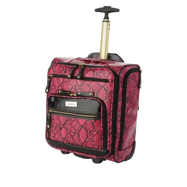 Samantha Brown Croco Embossed 16" Rolling Carry-It-All Bag 2