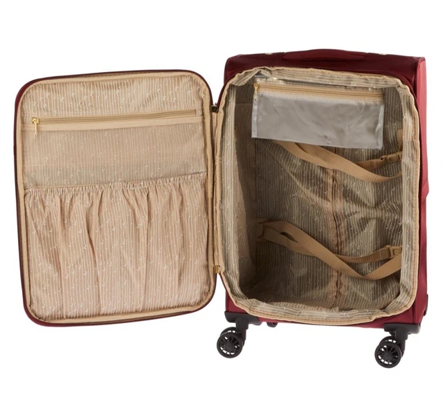 Samantha Brown 4 Piece Luggage Set- 22" Spinner & 3 Packing Cubes-Burgundy-NWT 6