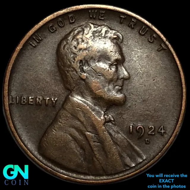 1924 D Lincoln Cent Wheat Penny  #E7547