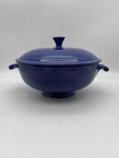 Fiestaware Vintage Cobalt Blue Casserole Fiesta HLC WV USA Homer Laughlin 1930’s