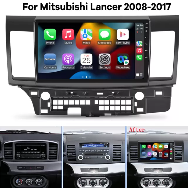 For Mitsubishi Lancer 2007-2017 Android 12 Carplay Car Stereo Radio WIFI GPS AUS