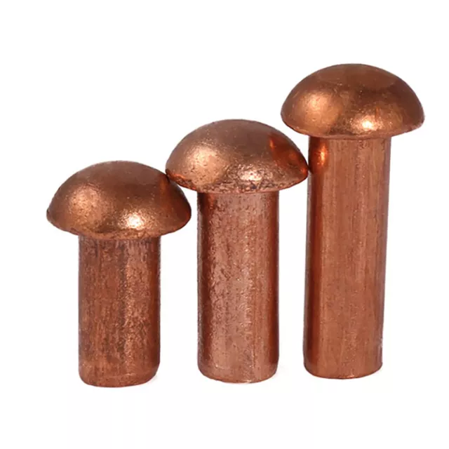 copper rivets M5-M8 Half round head copper rivets, percussion type solid studs,