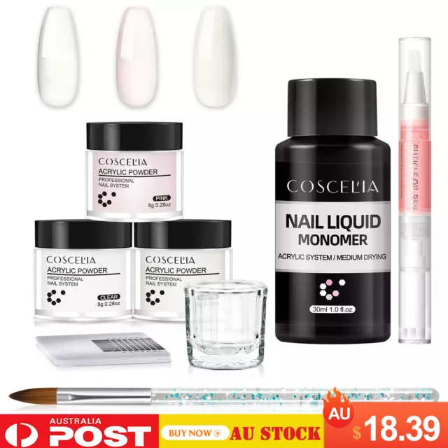 Nail Art Acrylic Nail Starter Kit Acrylic Powder Liquid Monomer Builder Manicure