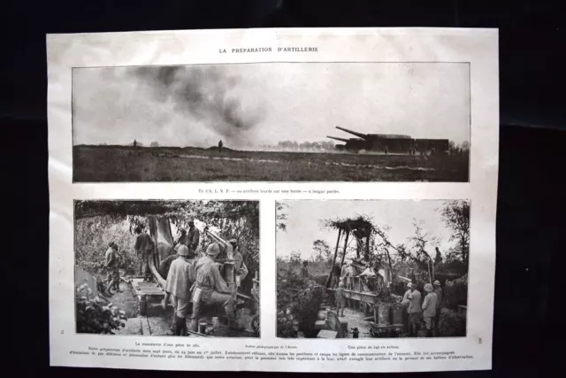 La preparation d'artillerie WW1 Guerra 1914 - 1918