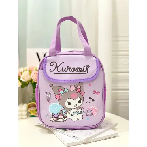 Sanro Lovely Lunch Bag Anime Kuromi B Travel Breakfast Box School Bag Gift
