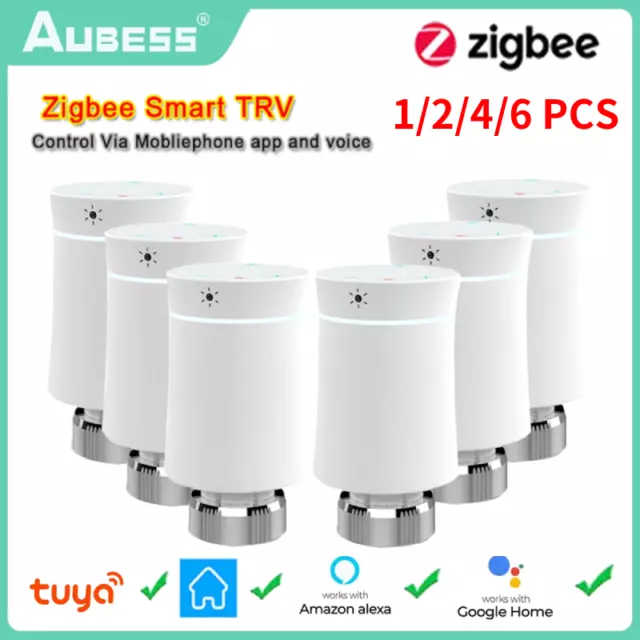 Tuya ZigBee3.0 Smart Thermostat Radiator Valve TRV Programmable Alexa Google