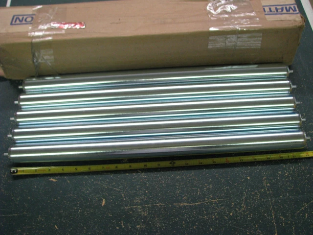 Pack of 5 Conveyor Rollers, 1.5" Diameter Galvanized Steel, 22" Between Frame