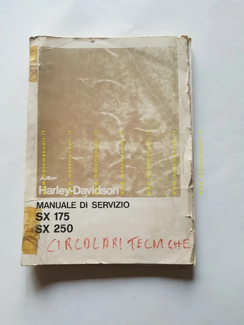 Harley-Davidson SX 175 - 250 1974 manuale officina originale ITALIANO