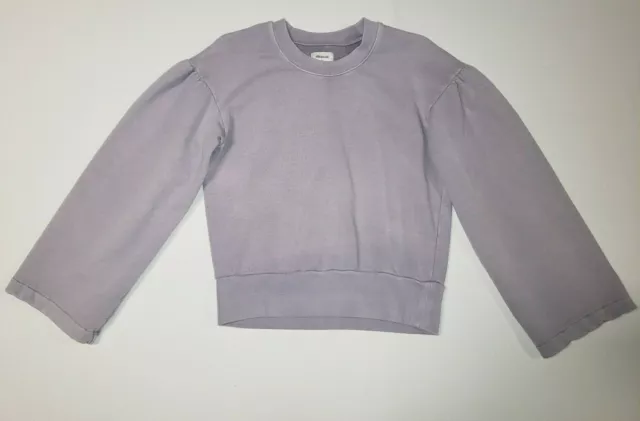 MADEWELL Sweatshirt Womens x Karen Walker SMALL Lavender Cotton Crop