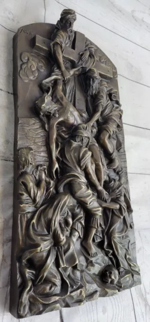 Descent from the Cross. Detail of the bronze door of the Milan Cathedral Art 3