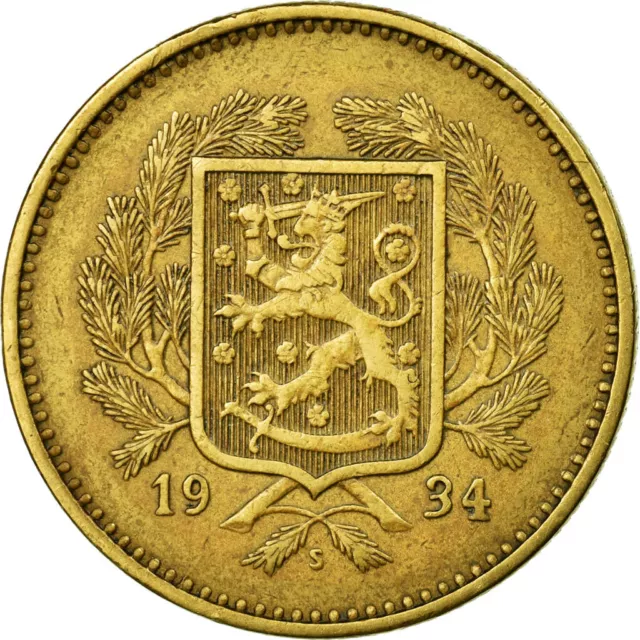 [#72521] Münze, Finnland, 10 Markkaa, 1934, SS+, Aluminum-Bronze, KM:32a