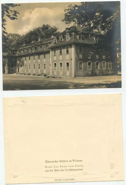 09148 - Weimar - Haus der Frau von Stein - Echtfoto - alte Ansichtskarte