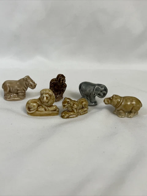 Lot Of 6 Vintage Wade Whimsies England Miniature Jungle Animal Figurines