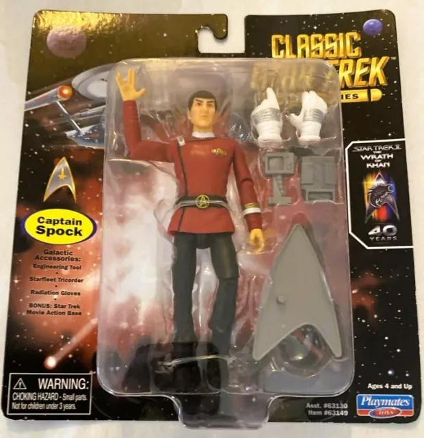 New In Box Classic Star Trek Movie Series CAPTAIN SPOCK Action Figure Playmates