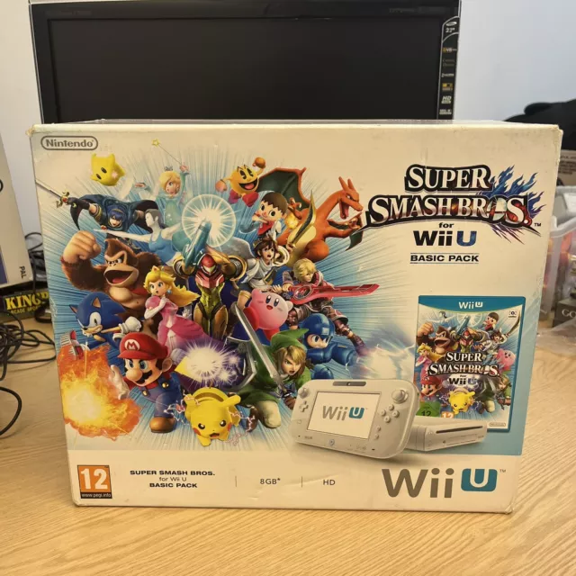 Nintendo wii u console super smash bros boxed limited edition pack complete