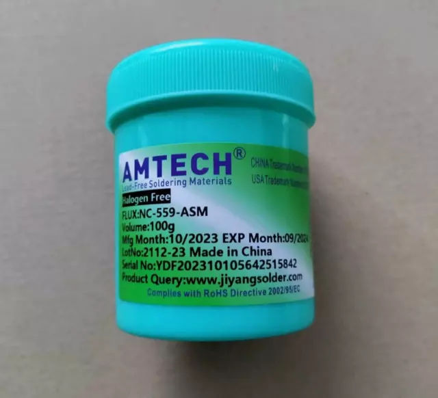 Amtech NC-559-ASM 100cc / 100g No Clean Tacky Solder Flux Paste