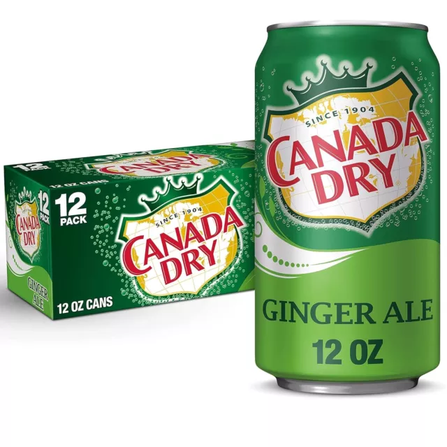 Canada Dry Ginger Ale Soda 12 fl oz cans Pack of 12