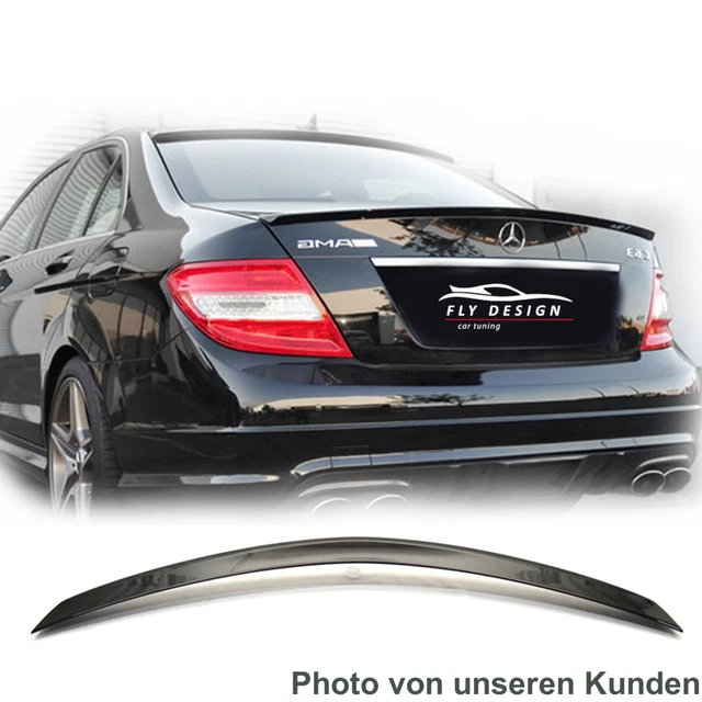 FLY DESIGN 70151 Rear Spoiler For Mercedes C-Klasse Limousine W204, Spoiler, Rear Wing, Spoiler For Car Tuning, Optics A, ABS Material, Painted Black Obsidian 197 - View #7