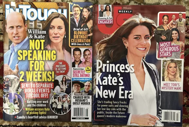 In Touch + US Weekly Magazines November 2023 William And Kate