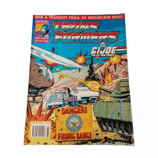 Transformers UK #283 Marvel UK 18th August 1990 Comic G1 MTMTE British GI Joe