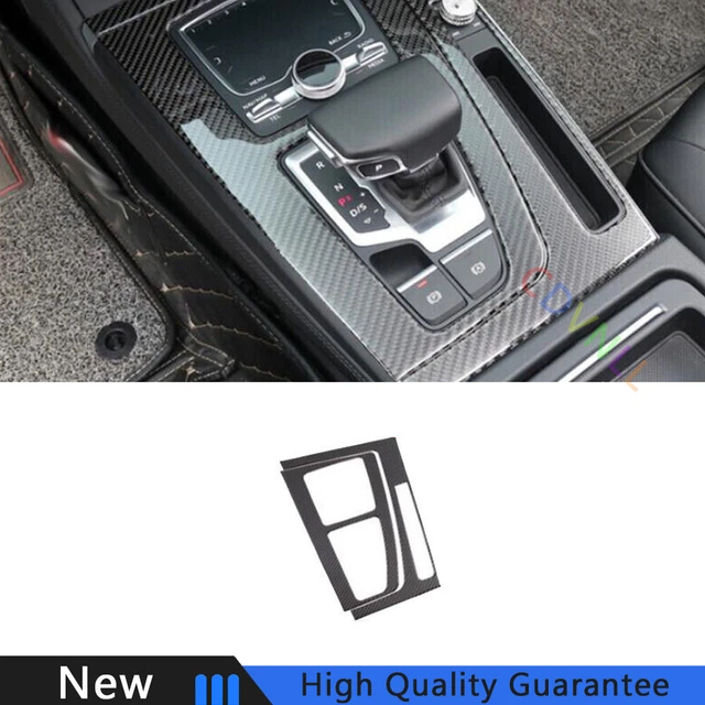For Audi Q5 2018-2021 Real Carbon Fiber Central Console Gear Shift Cover Trim 1*