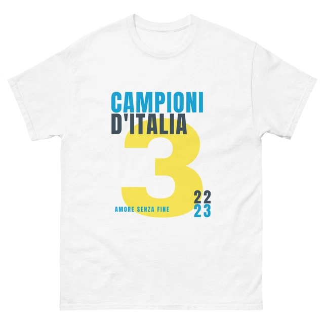 T-shirt Napoli Campione d'Italia 2022-2023 Personalizzata | UNISEX (L)