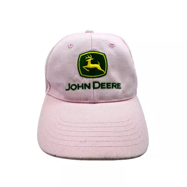 John Deere Hat Womens Pink Adjustable Snapback Baseball Cap  Embroidered Logo