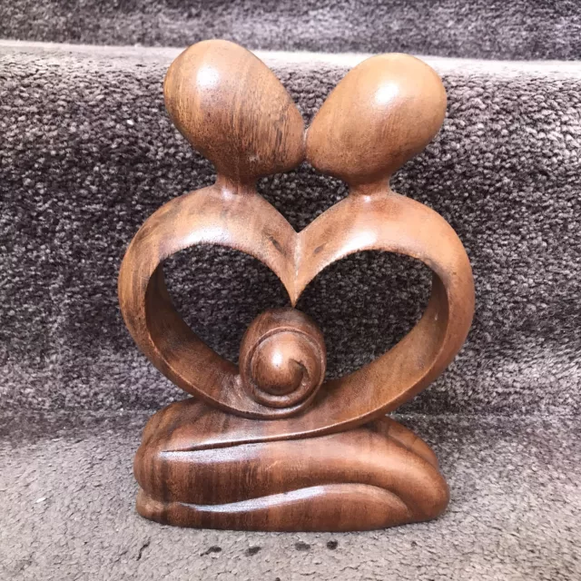 NOVICA Original Hand Carved Wood Art Bali Love Of My Life Nyoman Karasa