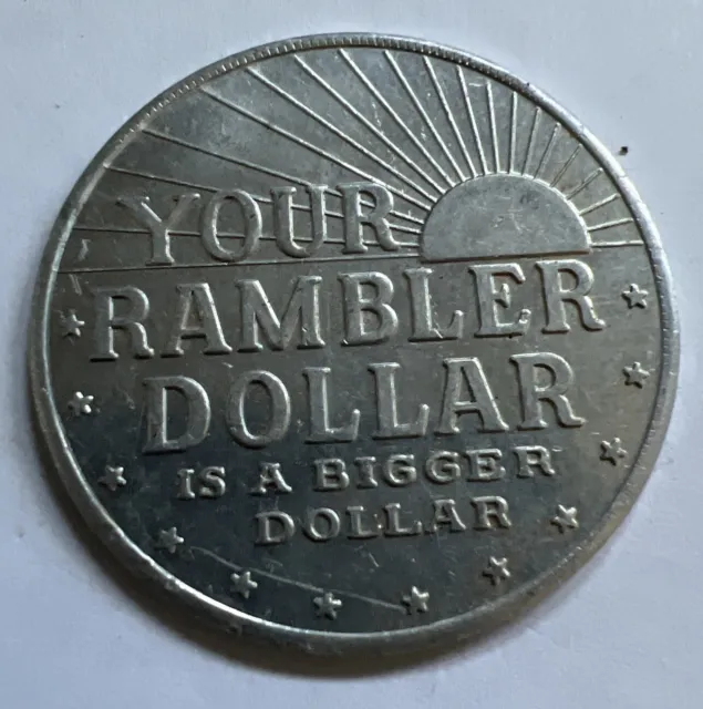 Rambler Dollar Dealer Promotion Coin Token American Motors AMC 1960s-1970s